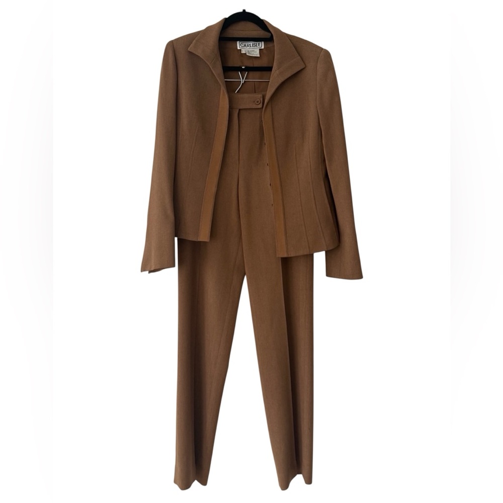 Carlisle Brown Pant & Blazer Set Women’s Size 6